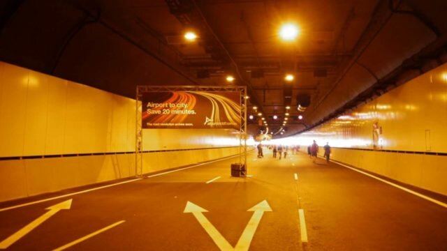 Exiting the Brisbane Airport Link tunnel